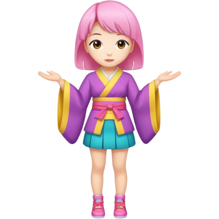 Kawaii woman Japanese full body emoji