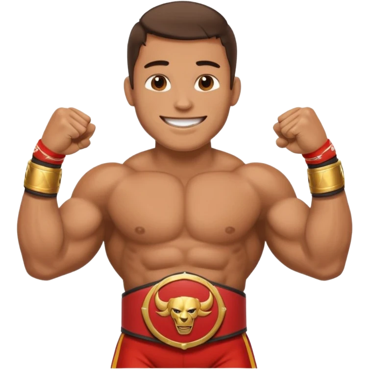  professional-wrestling with champions belt emoji