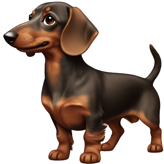 Brown wirehaired dachshund  emoji