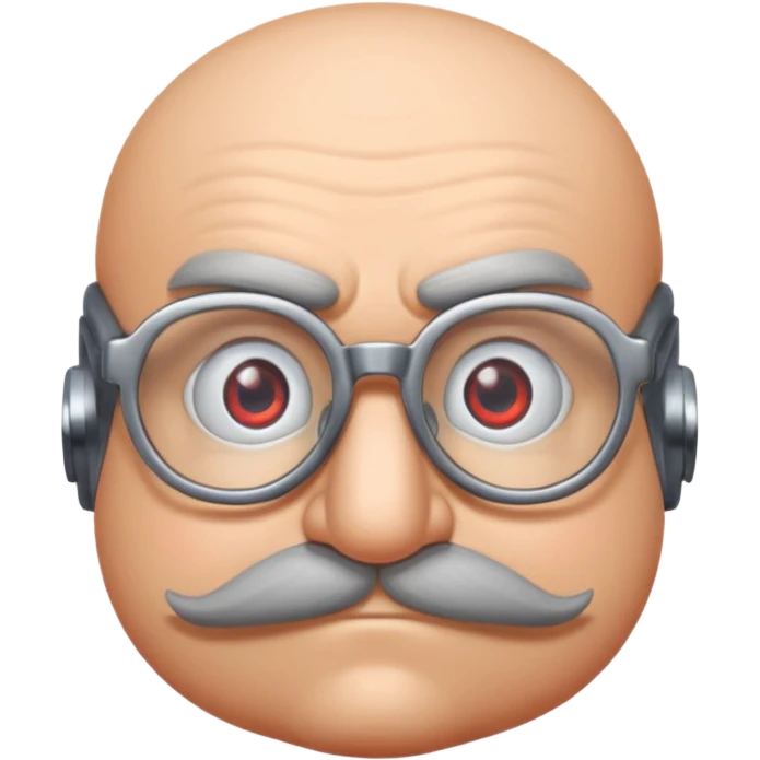 Dr. Robotnik from the Sonic the Hedgehog movie with glasses emoji