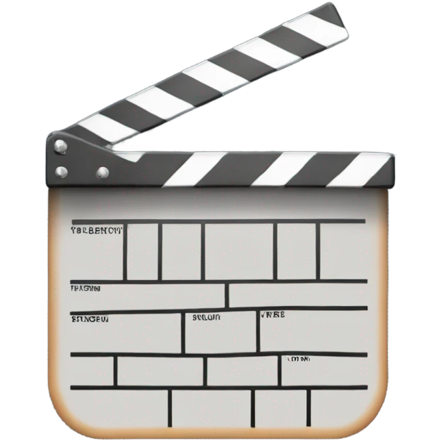  A clapperboard with a spotlight effect emoji