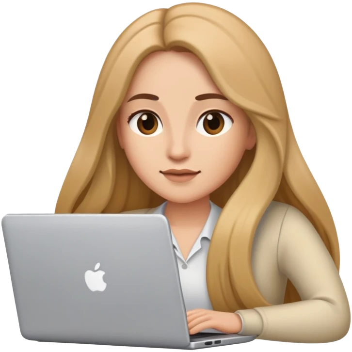 woman with long hair and lapto emoji