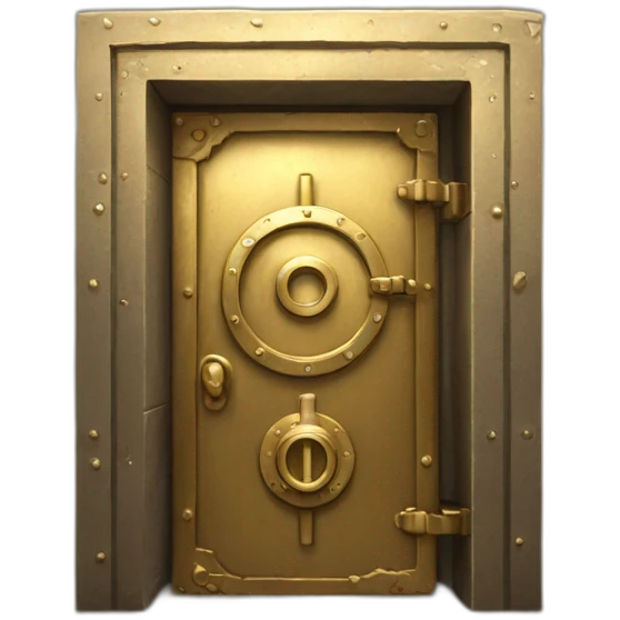 gold and iron vault door emoji