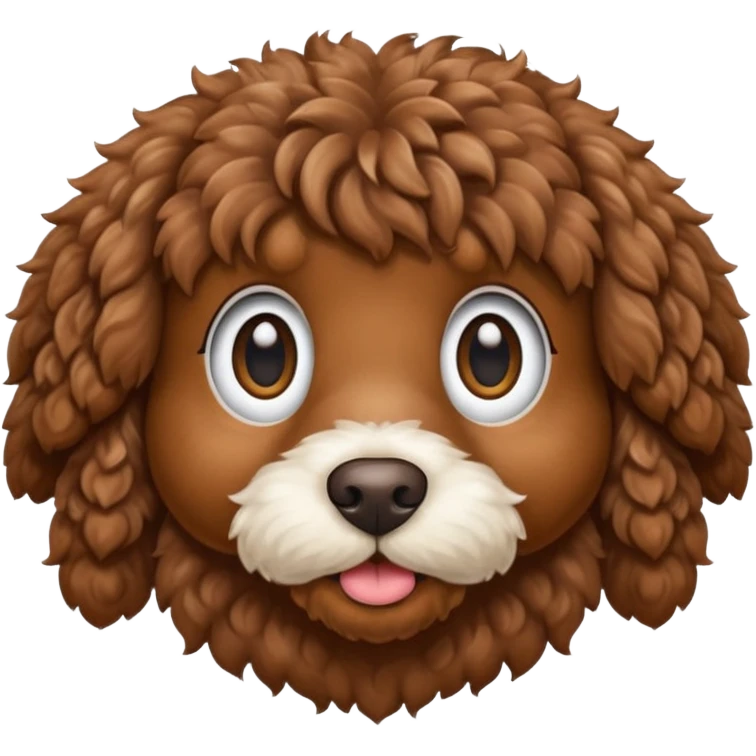 Brown cockapoo  emoji