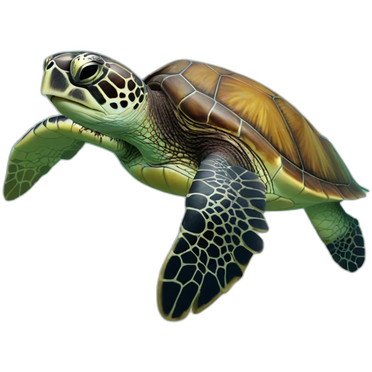 black sea turtle emoji