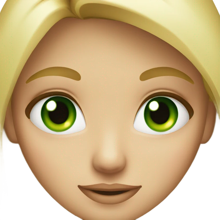 Blonde girl with green eyes emoji