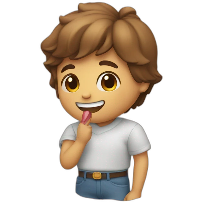 carrinha feliz com um coração na boca emoji