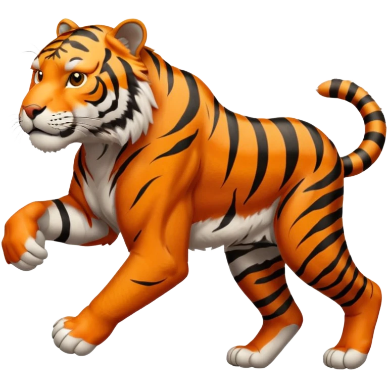High resolution of a runnig tigar emoji