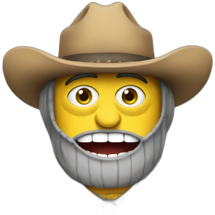 minion full-mouth cowboy emoji