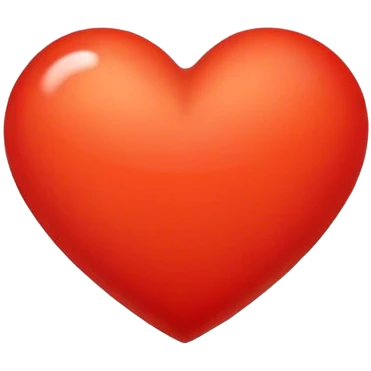 Orangish red heart emoji