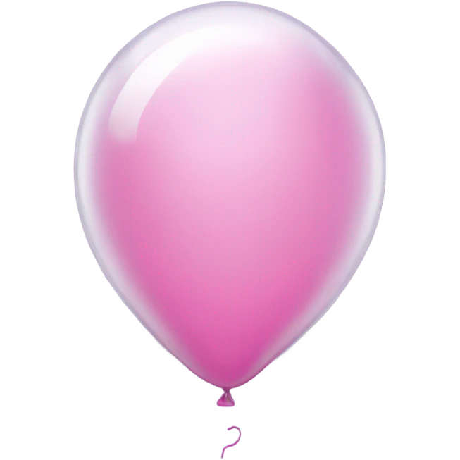 Pink balloon inside clear balloon emoji