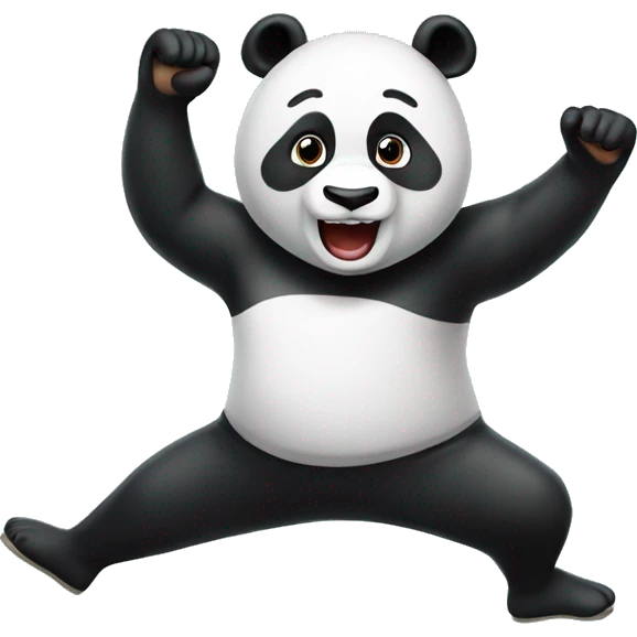 Panda haciendo ejercicio  emoji