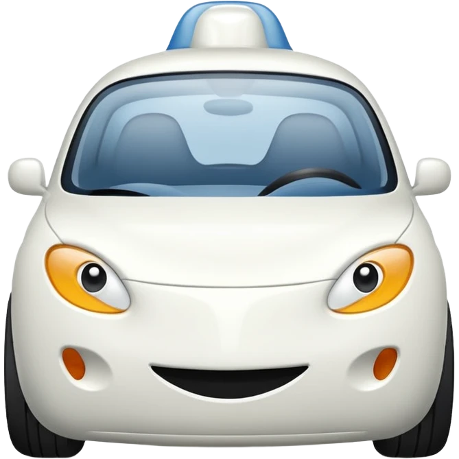 Voiture qui ressemble a un Pot de yaourt emoji