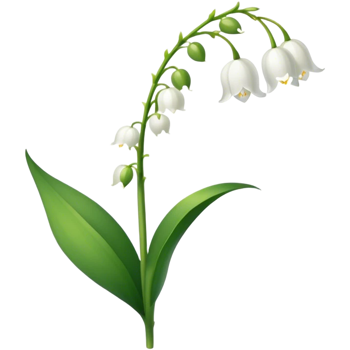 Single lily of the valley flower emoji
