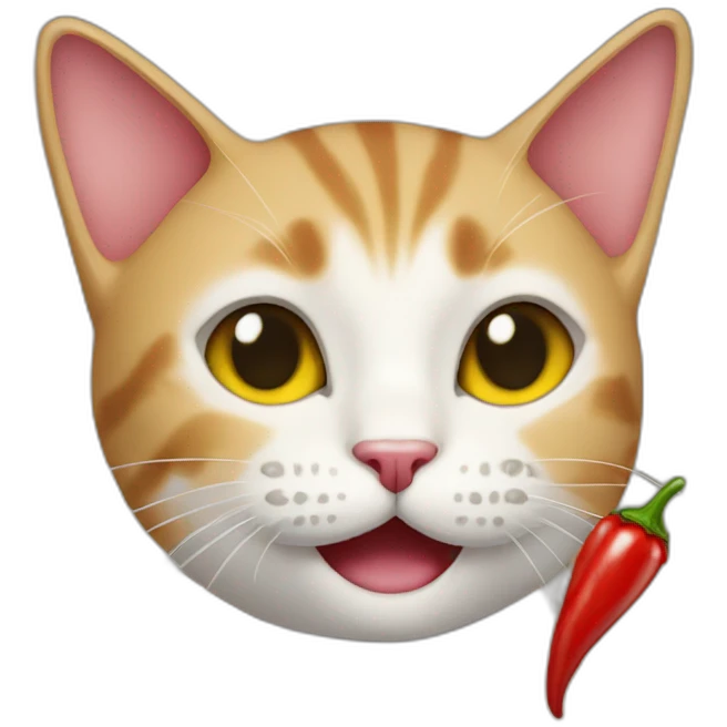 Cat chili pepper emoji