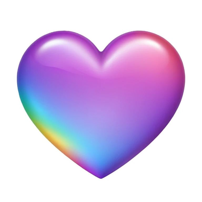 purple heart with a gradient rainbow emoji