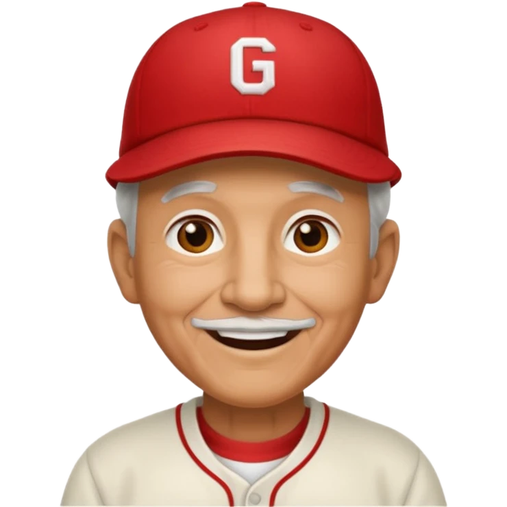 Grandpa red baseball hat emoji