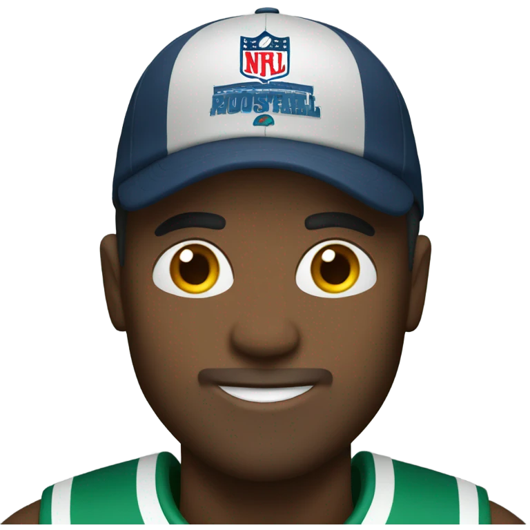Man with football hat emoji