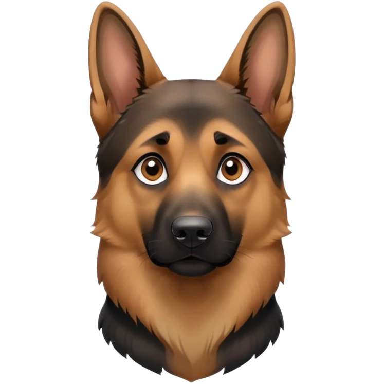 German shepherd confused head tilt emoji