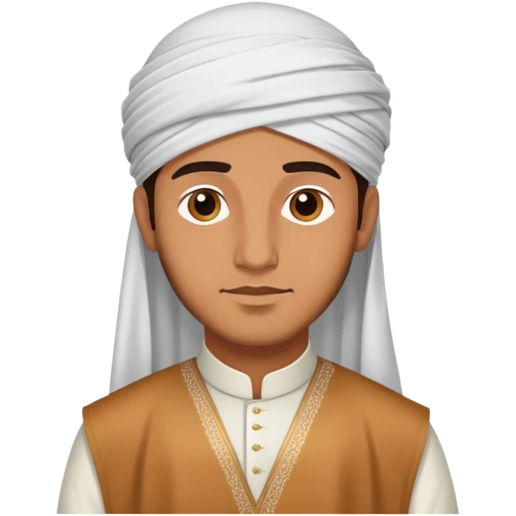 man caramel skin wearing qamis emoji
