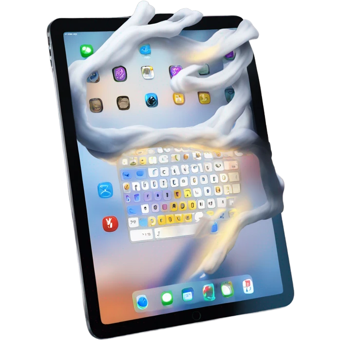 iPad Pro with Magic Keyboard emoji