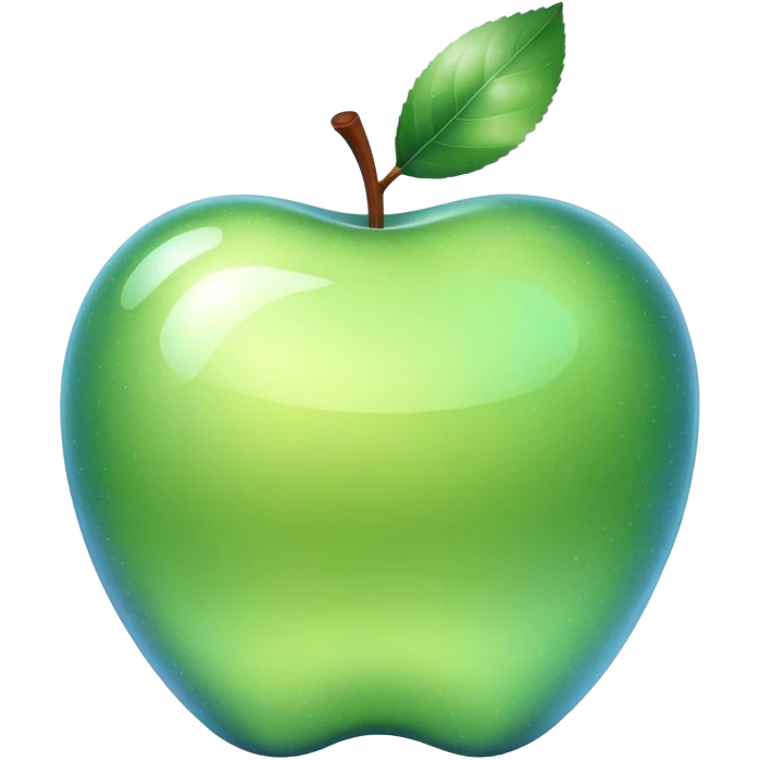 hologram textured apple emoji