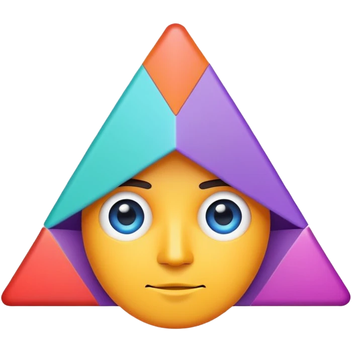 character with triangle head emoji