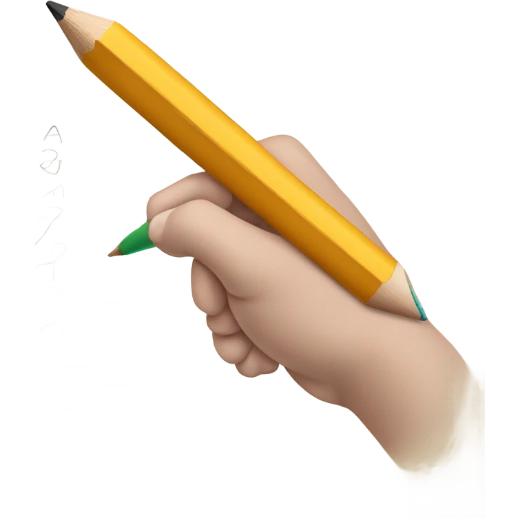 hand writing with pencil  emoji