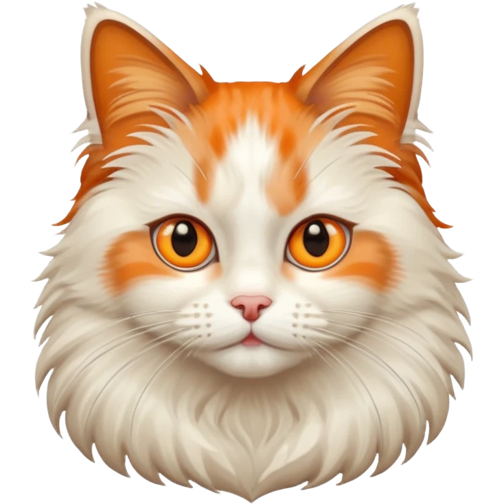 ragdoll cat with orange bicolor face emoji