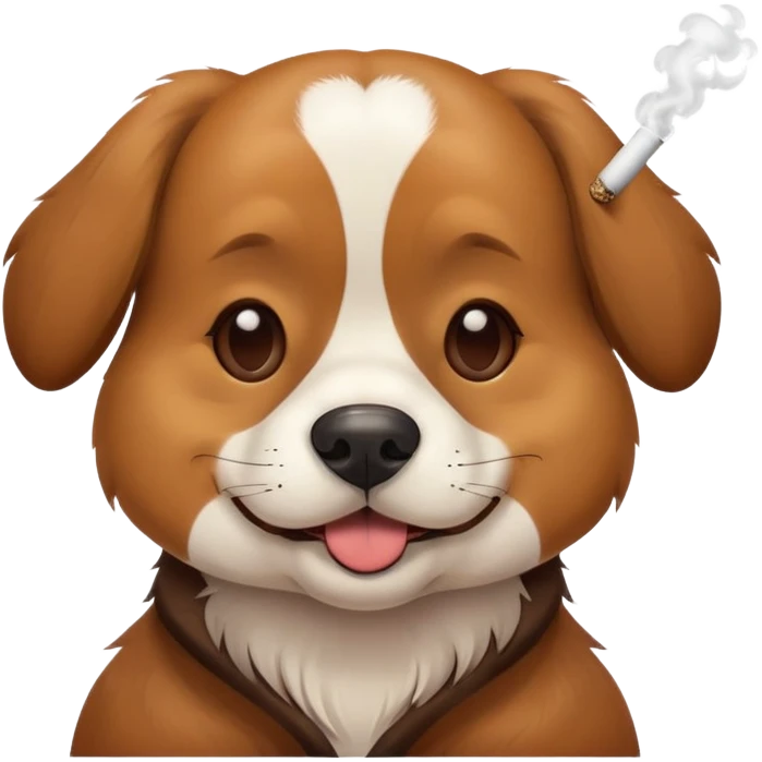 Dog smoking emoji