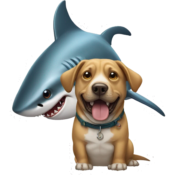 shark with a dog emoji