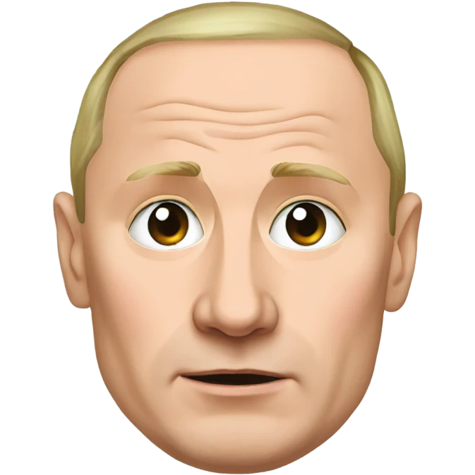 Putin with hearts on eyes emoji
