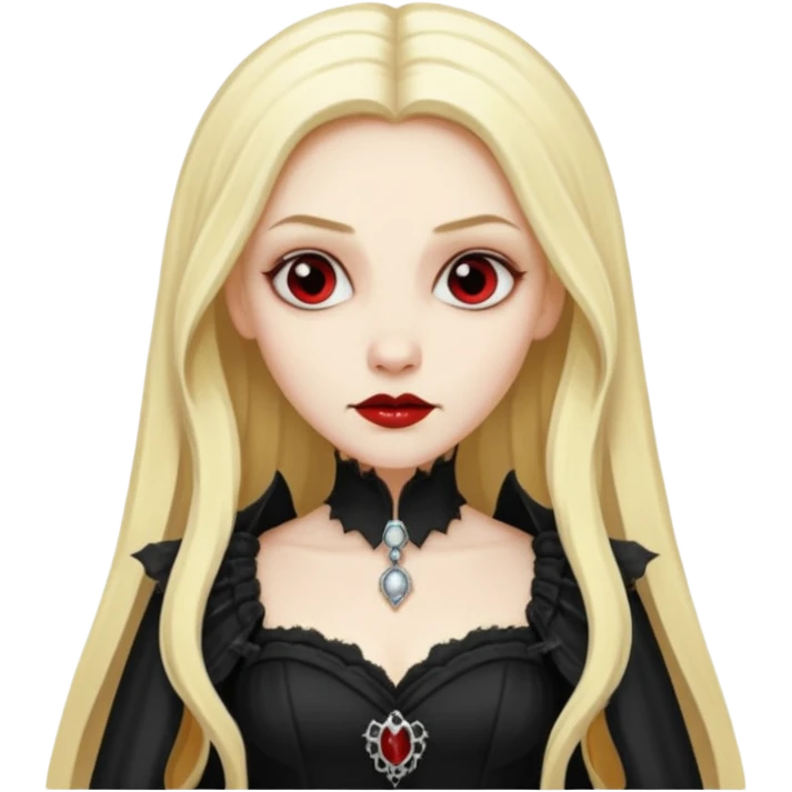 Bride of Dracula with long blonde hair emoji