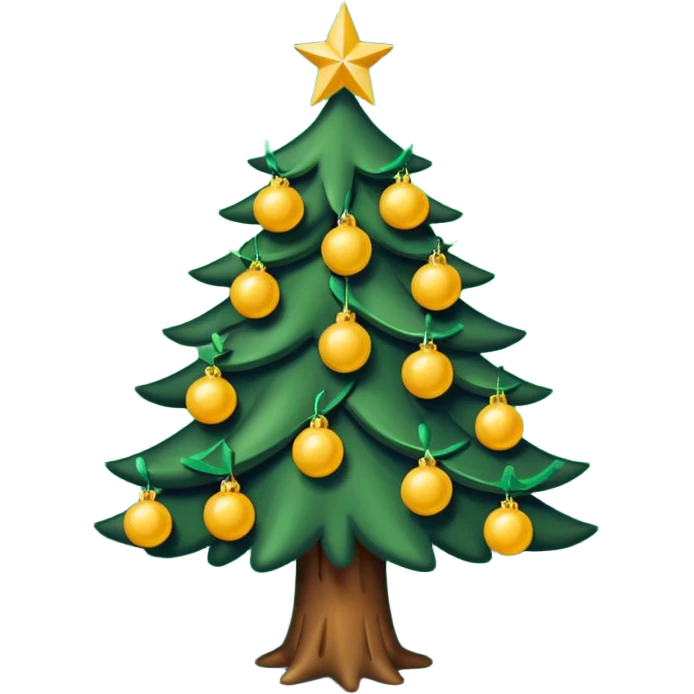 Albero di Natale con luci calde senza palline  emoji