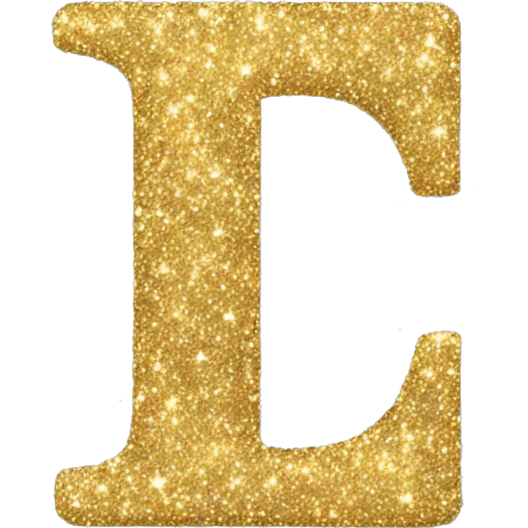 Glitter letter d emoji