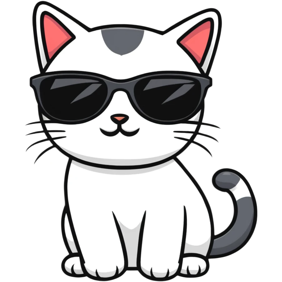 Cat with sunglasses emoji