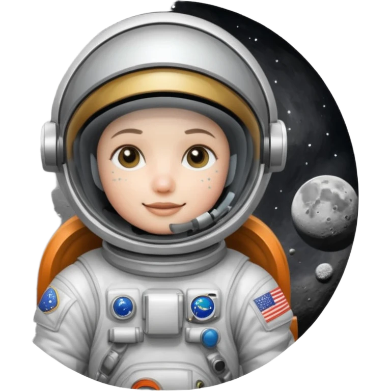 astronaut floating in the moon  emoji