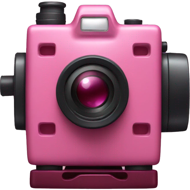 Pink and burgundy camera emoji