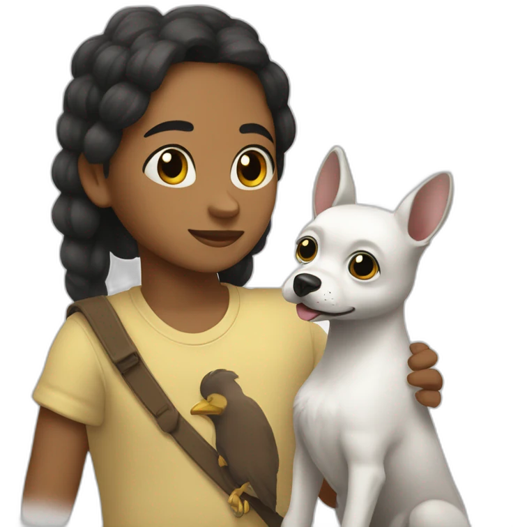 chichua negro con una pequeña mancha blanca en su hocico emoji