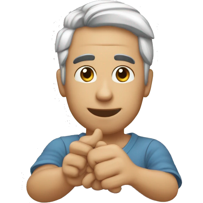 Gesto con las manos Eladio Carrion formando una h emoji