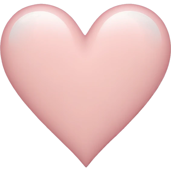 Pale pink heart emoji