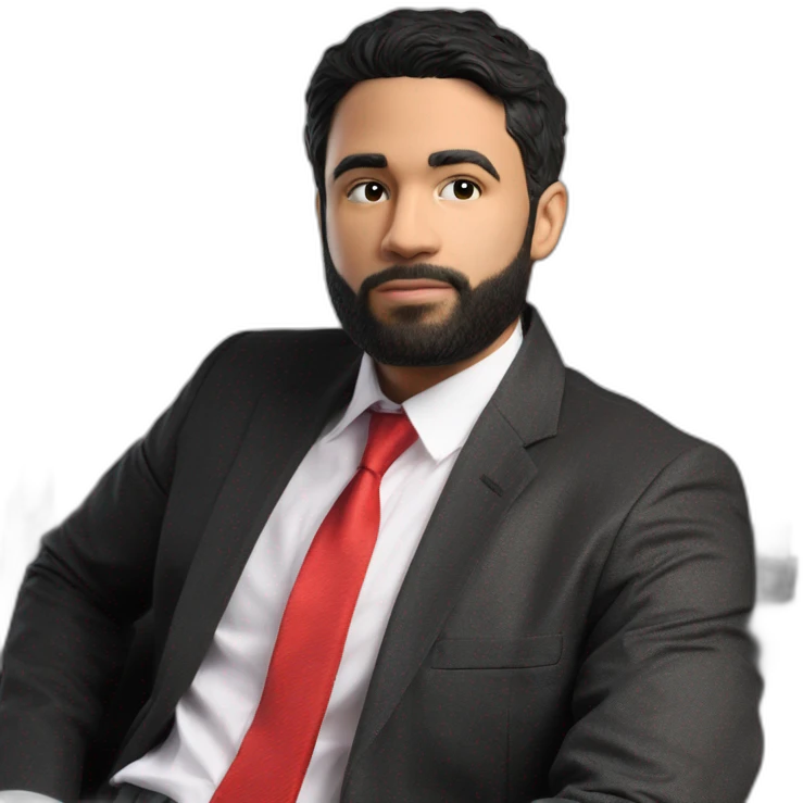 confident man in formal attire emoji