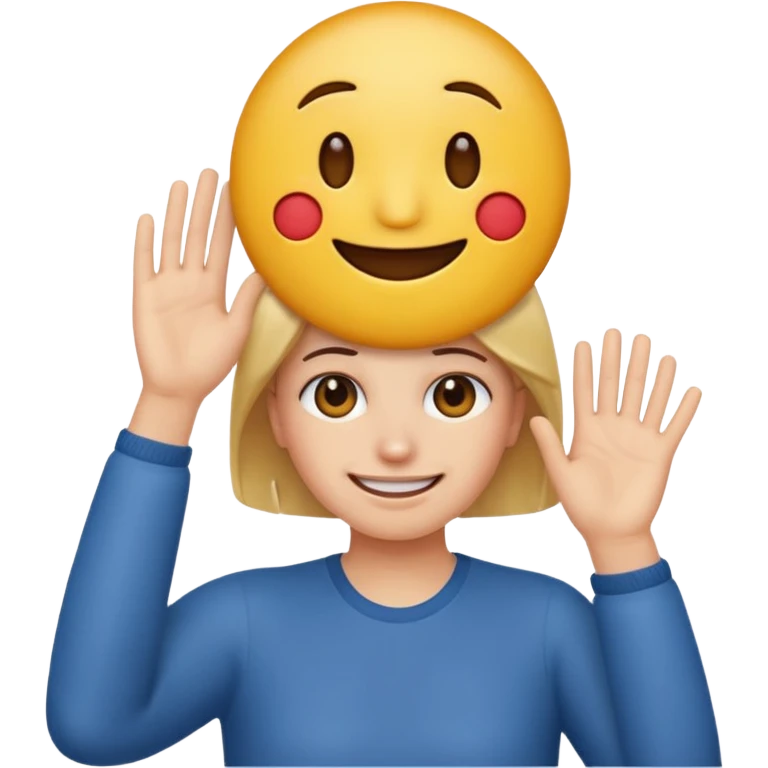 sarcastically smiling emoji with hand on head emoji