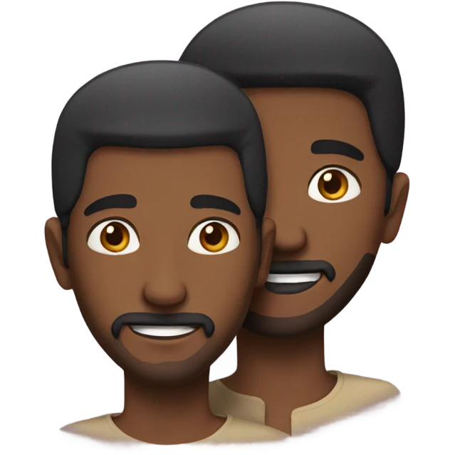 2 gay dudes, brown and arab emoji