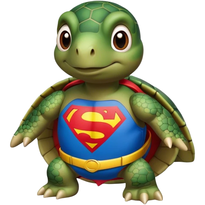 Turtle wearing Superman jersey emoji