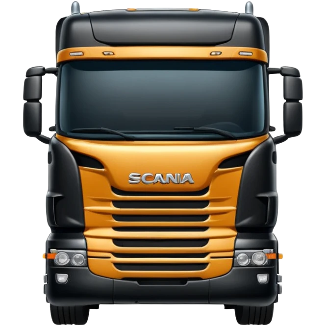 Black scania truck emoji