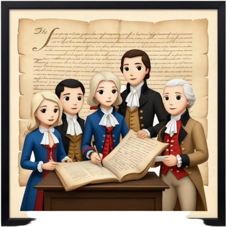 The colonies of America declare independence from Great Britain, by asserting their rights

 emoji
