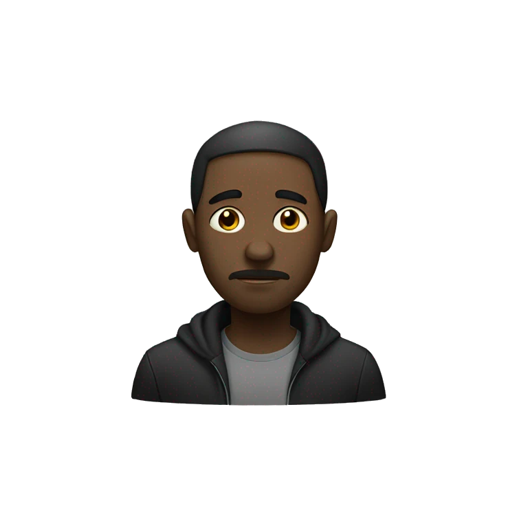 Un homme noire triste  emoji