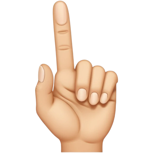 middle finger hand, cartoon exaggerated emoji