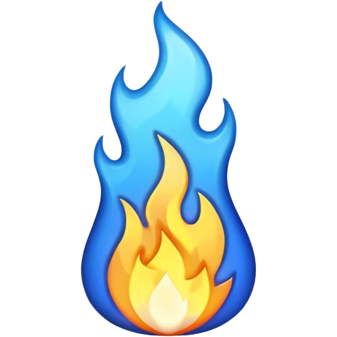 Blue fire emoji